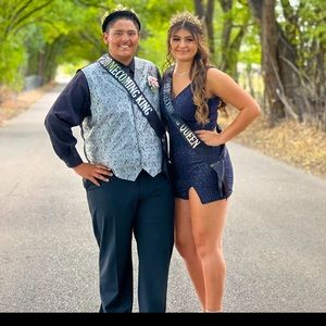 Black shimmer homecoming dress